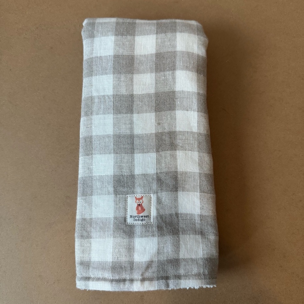 Handmade Linen Buffalo Check Hand Towel